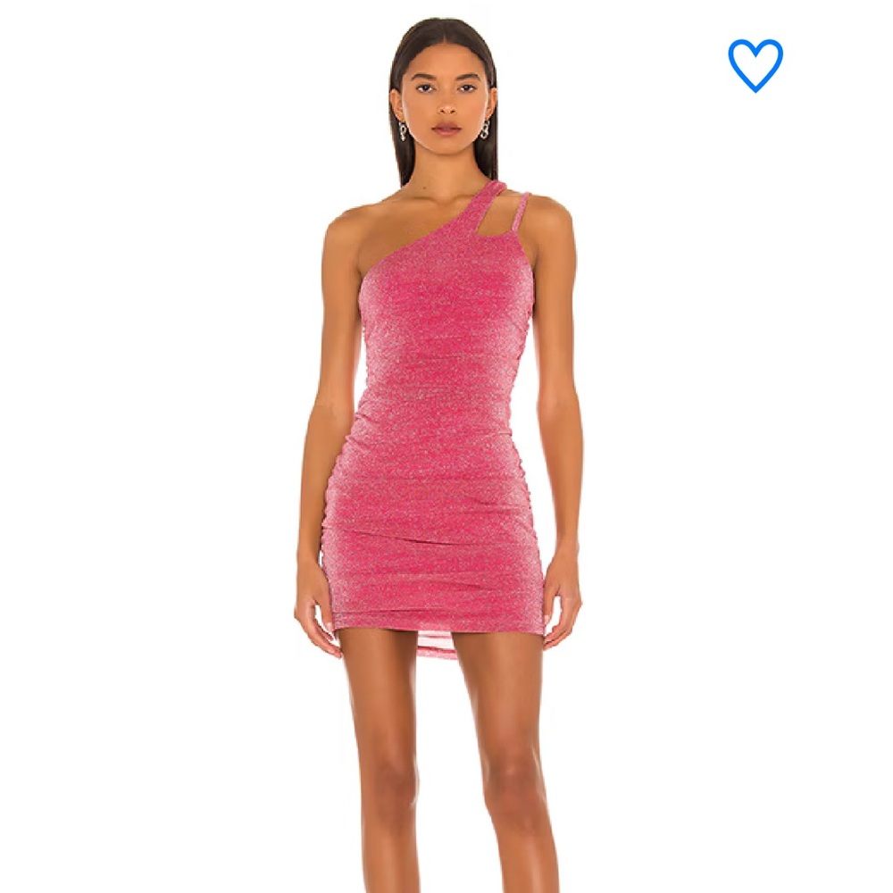 Superdown Pink One-Shoulder Mini Dress